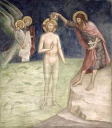 Baptism of Christ, from a series of Scenes of the New Testament (fresco) | Obraz na stenu
