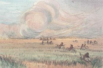 Missouri prairie fire (colour litho) | Obraz na stenu