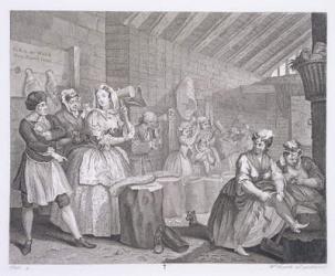 A Harlot's Progress, plate IV, from 'The Original and Genuine Works of William Hogarth', published in London, 1820-22 (engraving) | Obraz na stenu