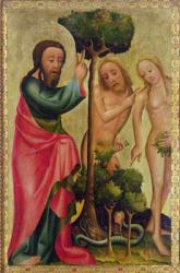 God the Father Punishes Adam and Eve, detail from the Grabow Altarpiece, 1379-83 (tempera on panel) | Obraz na stenu