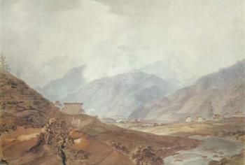 Mountain Scene near Thimphu, Bhutan, 1783, (w/c) | Obraz na stenu