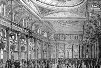 Interior of the Royal Exchange, Manchester (engraving) | Obraz na stenu