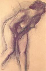 Female Standing Nude (charcoal and pastel) | Obraz na stenu
