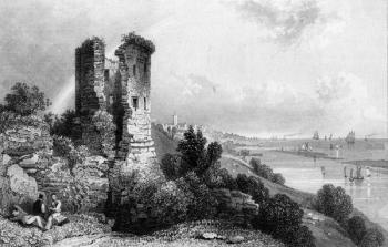 Hadleigh Castle, Essex, engraved by Charles Mottram, 1832 (engraving) | Obraz na stenu