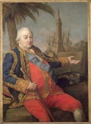 Pierre de Suffren-Saint-Tropez (1729-88) Vice Admiral of France (oil on canvas) | Obraz na stenu