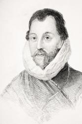 Sir Francis Drake, illustration from 'Old England's Worthies' by Lord Brougham, published c.1880 (engraving) | Obraz na stenu
