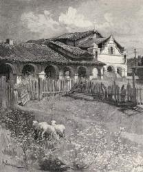 Mission San Antonio de Padua, Jolon, California, from 'The Century Illustrated Monthly Magazine', May to October, 1883 (litho) | Obraz na stenu
