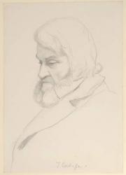 Portrait of Thomas Carlyle, c.1875 (pencil on paper) | Obraz na stenu