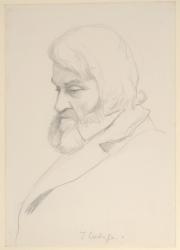 Portrait of Thomas Carlyle, c.1875 (pencil on paper) | Obraz na stenu