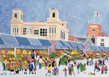 Kingston Market, Surrey (w/c on paper) | Obraz na stenu