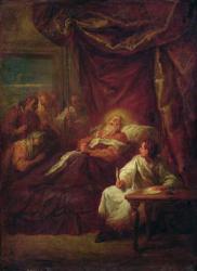 The Death of St. Ambrose, before 1706 (oil on canvas) | Obraz na stenu