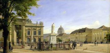 New Guardshouse, Arsenal, Prince's Palace and Castle in Berlin, 1849 (oil on canvas) (see also 152600) | Obraz na stenu