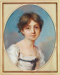 Amandine Aurore Lucile Dupin (1804-76) as a Child, c.1809 (pastel on paper) | Obraz na stenu
