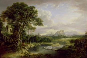 View of the City of Edinburgh, c.1822 (oil on canvas) | Obraz na stenu