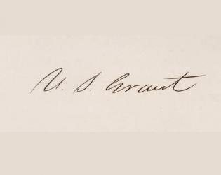 Signature of Ulysses S. Grant (litho) | Obraz na stenu