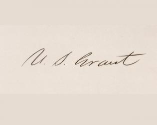 Signature of Ulysses S. Grant (litho) | Obraz na stenu