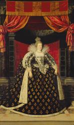 Marie de Medici (1573-1642) in Coronation Robes, c.1610 (oil on canvas) | Obraz na stenu