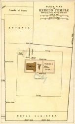 Plan of Herod's Temple, Jerusalem. From The Holy Bible, published c.1910. | Obraz na stenu
