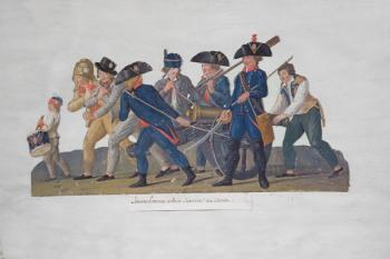 Young Men off to Practise using the Cannon, c.1789 (gouache on paper) | Obraz na stenu