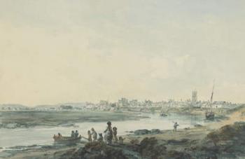 Cardiff from the South, c.1789 (w/c, pen & ink and wash on paper) | Obraz na stenu