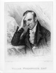 Portrait of William Wordsworth (1770-1850) engraved by Henry Meyer (1782-1847) (engraving) (b/w photo) | Obraz na stenu
