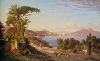 View of Naples (oil on canvas) | Obraz na stenu