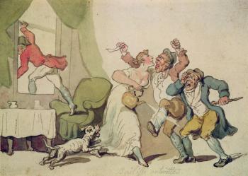 Bailiffs Outwitted (hand-coloured engraving) | Obraz na stenu