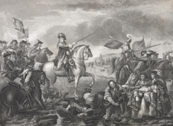 King William III at the Battle of the Boyne, 1690, from 'Gallery of Historical Portraits', published c.1880 (litho) | Obraz na stenu