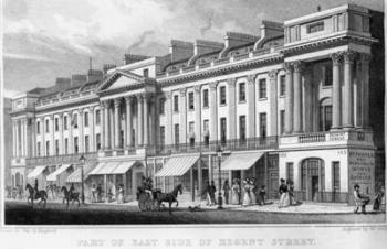 Part of the east side of Regent Street, London (engraving) | Obraz na stenu