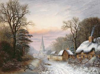 Winter landscape, 1869 (oil on panel) | Obraz na stenu