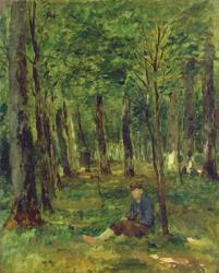 Young Farmer sitting in the Forest, 1878 (oil on paper laid on canvas) | Obraz na stenu