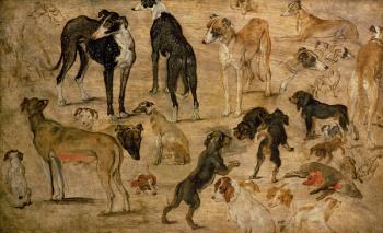 Study of Hounds, 1616 | Obraz na stenu