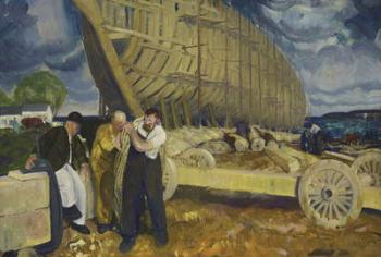 Builders of Ships, 1916 (oil on canvas) | Obraz na stenu