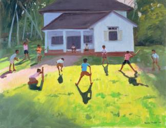 Cricket, Sri Lanka, 1998 (oil on canvas) | Obraz na stenu