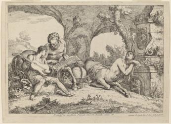 Chiron Teaching Music to Achilles, 1758 (etching on laid paper) | Obraz na stenu