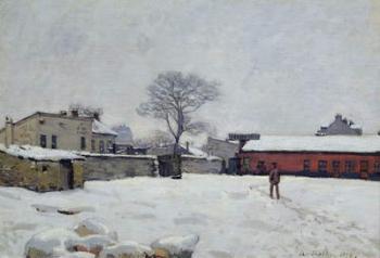 Under Snow: the farmyard at Marly-le-Roi, 1876 (oil on canvas) | Obraz na stenu