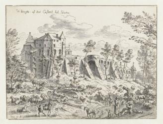 Castle of Leuven, 1675 (pen and ink on paper) | Obraz na stenu