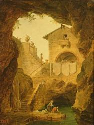 The Fountain under the Grotto (oil on canvas) | Obraz na stenu