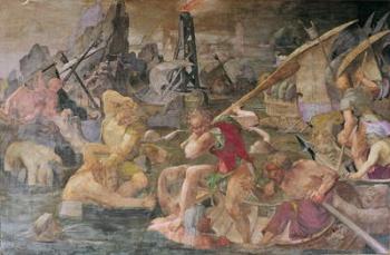 The Vengeance of Nauplius, 1535-40 (fresco) (detail of 695081) | Obraz na stenu