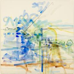 Country landscape VIII, 2008 (watercolour and oil pastel on paper) | Obraz na stenu