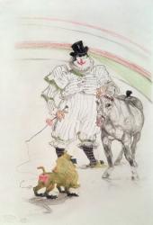 At the Circus: performing horse and monkey, 1899 (chalk, crayons and graphite) | Obraz na stenu