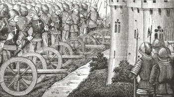 How the Comte de Foix took strong places in Guienne, 1878 (litho) | Obraz na stenu