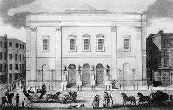 Front View of the Theatre Royal Drury Lane, 1812 (etching) | Obraz na stenu