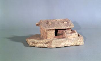 Funerary model of a farm, from Thanh Hoa, Vietnam, Han Dynasty (terracotta) | Obraz na stenu