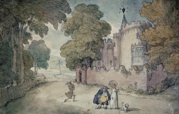 Strawberry Hill (hand coloured aquatint) | Obraz na stenu