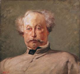 Portrait of Alexandre Dumas fils (1824-95) (oil on canvas) | Obraz na stenu