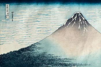 'Fuji in Clear Weather', from the series '36 Views of Mount Fuji' (Fugaku sanjurokkei) (woodblock print) (see also 77485 & 394) | Obraz na stenu