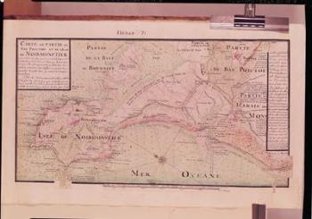 Map of Bas-Poitou and the Ile de Noirmoutier (coloured engraving) | Obraz na stenu