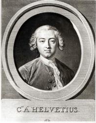 Portrait of Claude Adrien Helvetius (1715-1771) french philosopher (engraving) (b/w photo) | Obraz na stenu