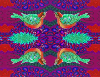 Tree sparrow pattern, 2015,(oil on canvas) | Obraz na stenu